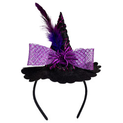 Mini čarodejnícky klobúk s pavúkom